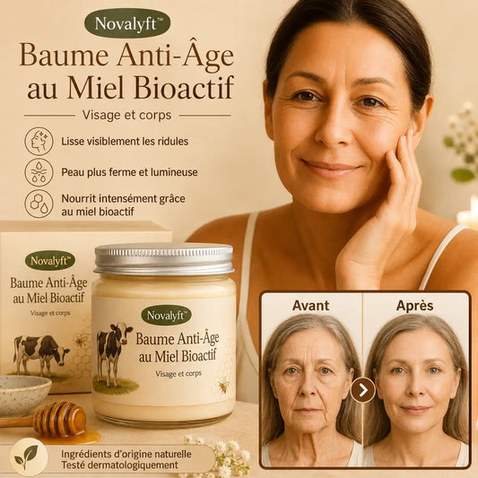 Novalyft™ Baume Anti-Âge au Miel Bioactif | Efface 10 ans de rides en 5 jours – sans aiguille ni chirurgie!