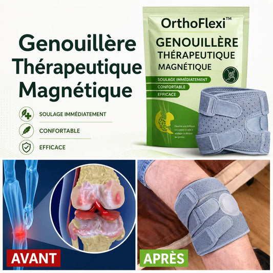 OrthoFlexi™ Genouillère Thérapeutique Magnétique | Éliminez la douleur du genou en 3 minutes !