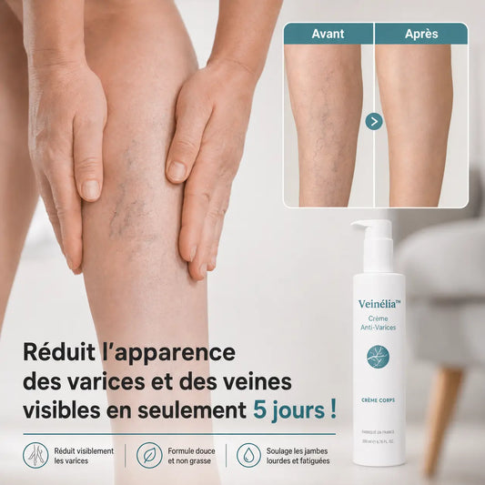 Veinélia™ Crème Anti-Varices | Réduisez les varices visibles en 5 jours !