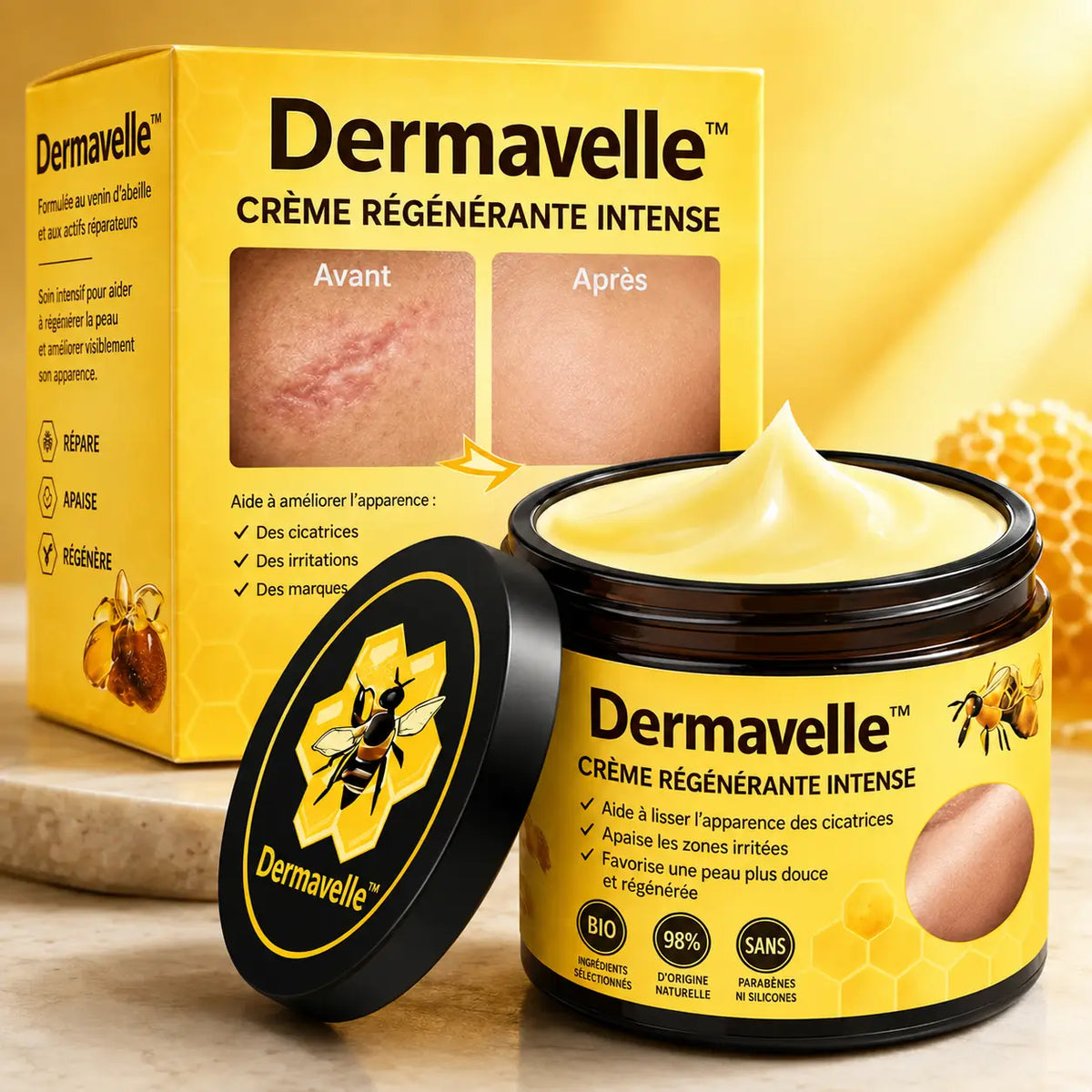 Dermavelle™ Crème Régénérante Intense | Répare et raffermit votre peau en 10 minutes !
