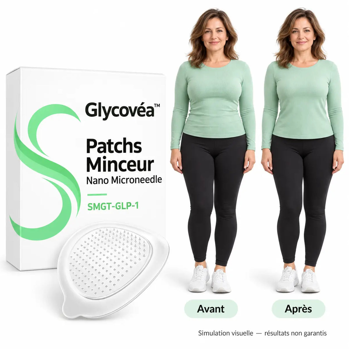 Glycovéa™ Patchs Minceur Nano Microneedle SMGT-GLP-1 | Élimine les toxines et fait perdre du poids en 10 minutes !