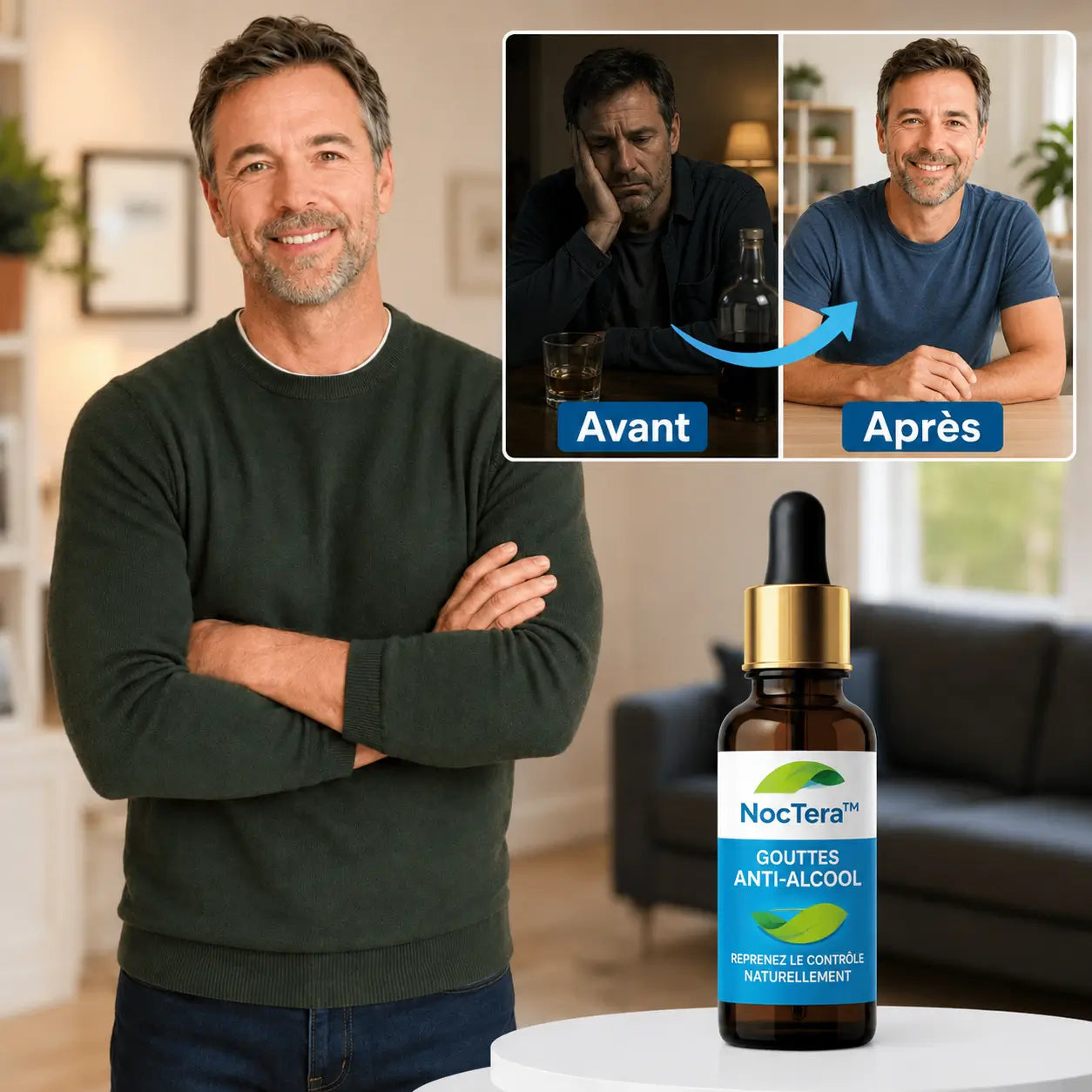 NocTera™ Gouttes Anti-Alcool | Aide à réduire les envies d’alcool en seulement 7 jours !