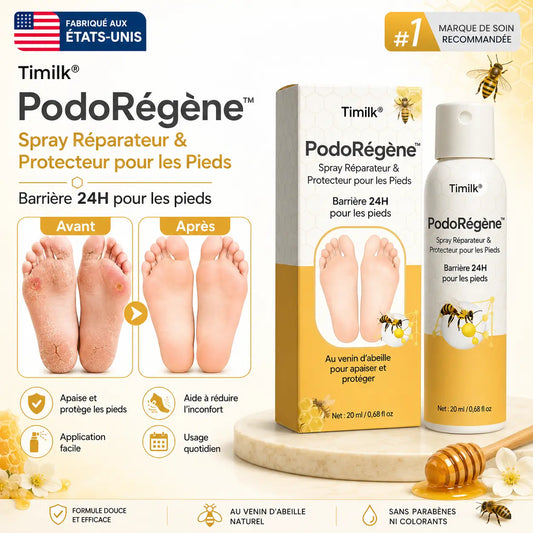 PodoRégène™ Spray Réparateur & Protecteur pour les Pieds | Protège et régénère la peau fragilisée dès la première application !