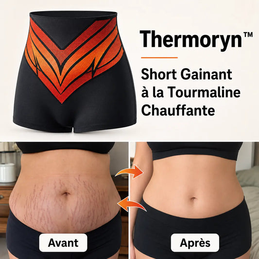 Thermoryn™ Short Gainant à la Tourmaline Chauffante | Brûlez votre graisse abdominale dès la première heure !