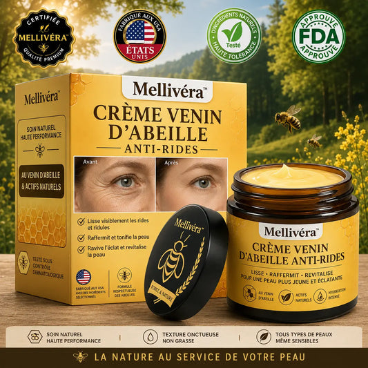 Mellivéra™ Crème Venin d’Abeille Anti-Rides | Lifte votre peau et efface les taches en 7 jours chrono!