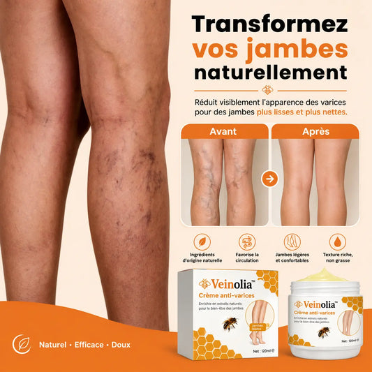 Veinolia™ Crème anti-varices | Les varices disparaissent dès la première utilisation !
