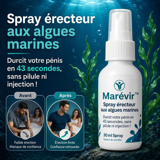 Marévir™ Spray Érecteur aux Algues Marines | Durcit votre pénis en 43 secondes, sans pilule ni injection!