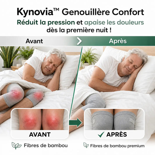 Kynovia™ Genouillère Confort | Réduit la pression et apaise les douleurs dès la première nuit !