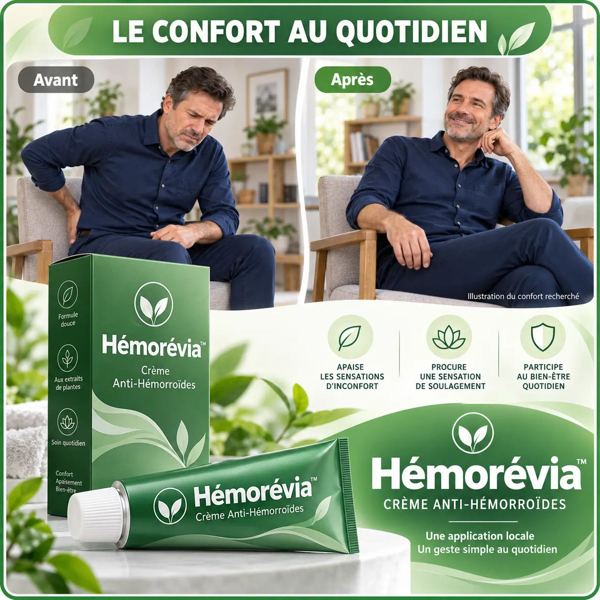 Hémorévia™ Crème Anti-Hémorroïdes | Traite 99% des hémorroïdes dès la première application !