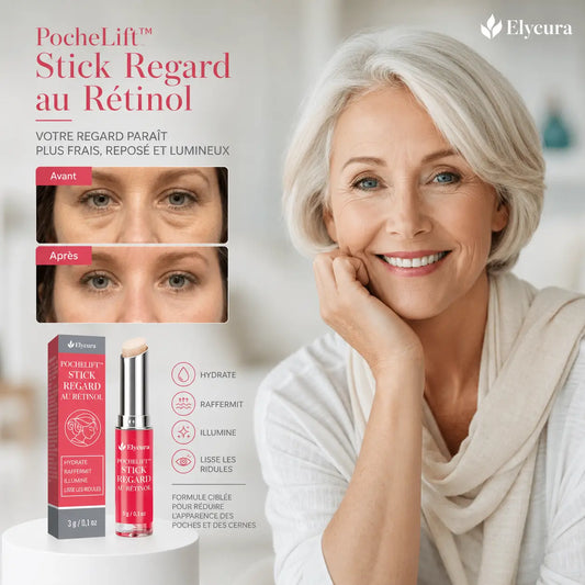 PocheLift™ Stick Regard au Rétinol | Lissez les poches sous les yeux et réveillez votre regard en 5 minutes !