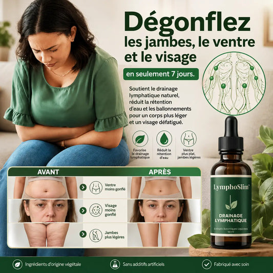 LymphoSlim™ Drainage Lymphatique | Dégonflez les jambes, le ventre et le visage en seulement 7 jours !