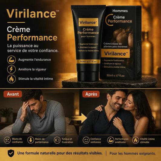 Virilance™ Crème Performance | Gagnez 4 cm et tenez 3 fois plus longtemps dès la 1ère application !