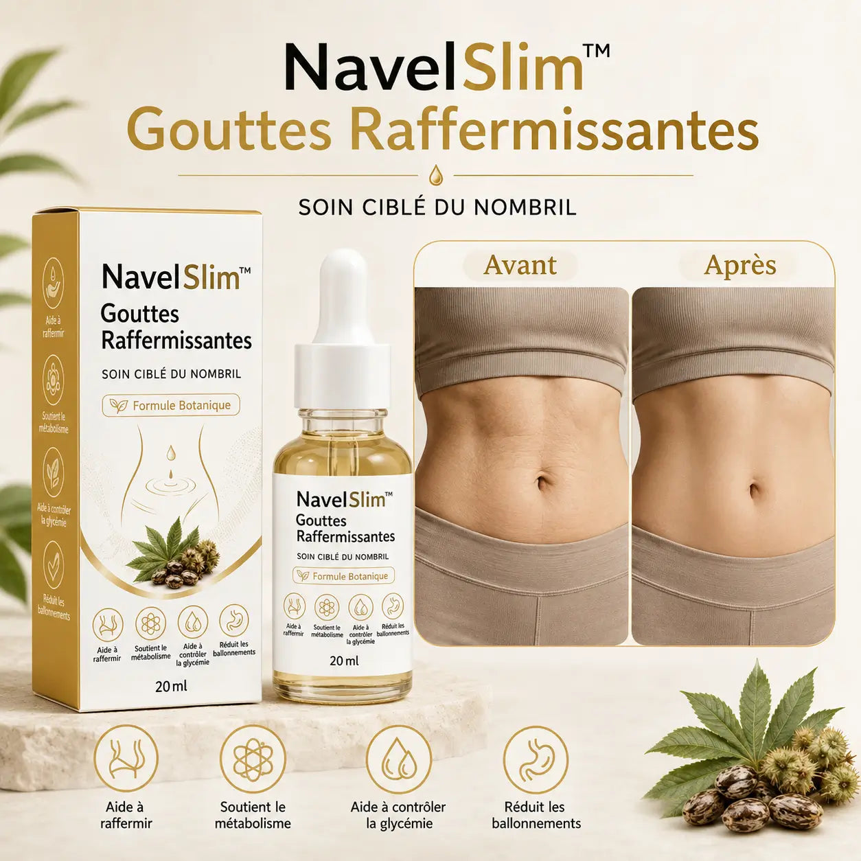 NavelSlim™ Gouttes Raffermissantes | Perdez jusqu’à 10 kg en seulement 3 semaines !