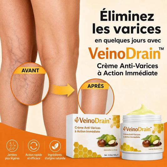 VeinoDrain™ Crème Anti-Varices à Action Immédiate | Faites disparaître vos varices en 3 minutes !