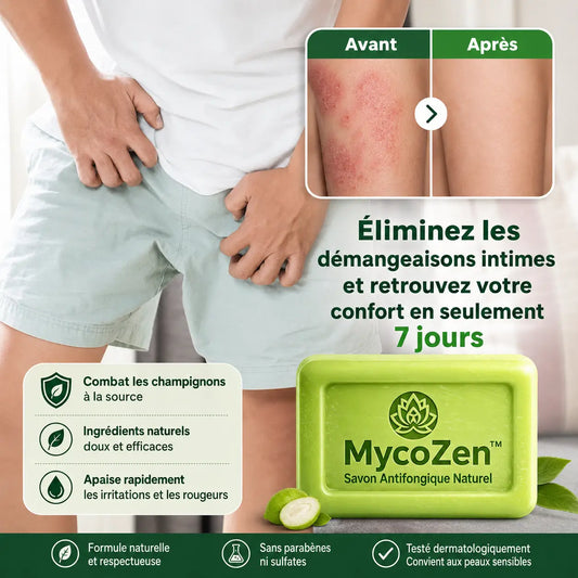 MycoZen™ Savon Antifongique Naturel | Éliminez les démangeaisons intimes et retrouvez votre confiance en seulement 7 jours !
