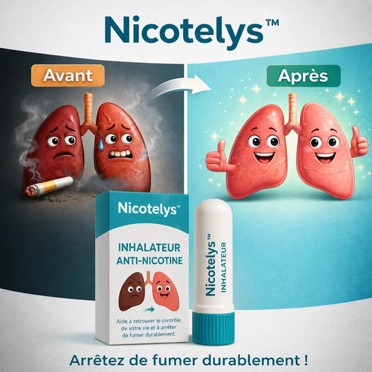 Nicotelys™ Inhalateur Anti-Nicotine | Éliminez 97 % des envies de nicotine et arrêtez de fumer en seulement 3 jours !