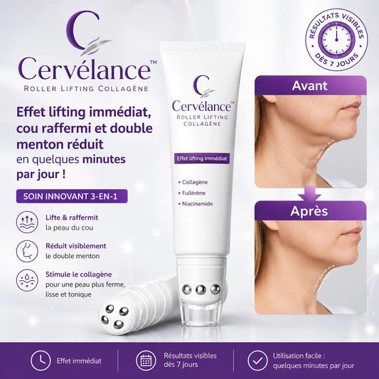 Cervélance™ Roller Lifting Collagène | Effet lifting immédiat, cou raffermi et double menton réduit en quelques minutes par jour !
