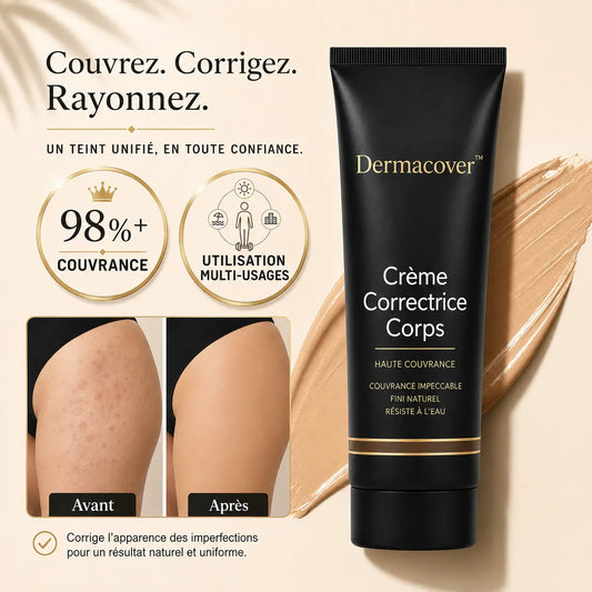 Dermacover™ Crème Correctrice Corps Haute Couvrance | Camouflez cicatrices, vergetures et taches en quelques secondes !