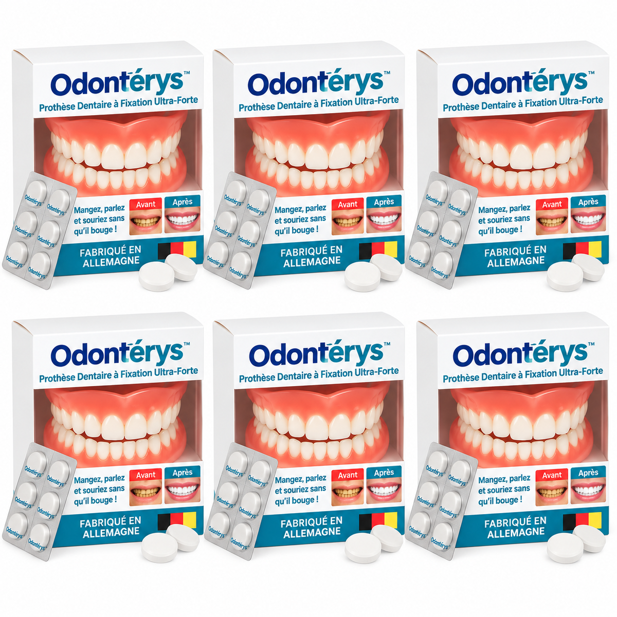 Odontérys™ Prothèse Dentaire à Fixation Ultra-Forte | Mangez, parlez et souriez sans qu’il bouge – toute la journée sans colle!