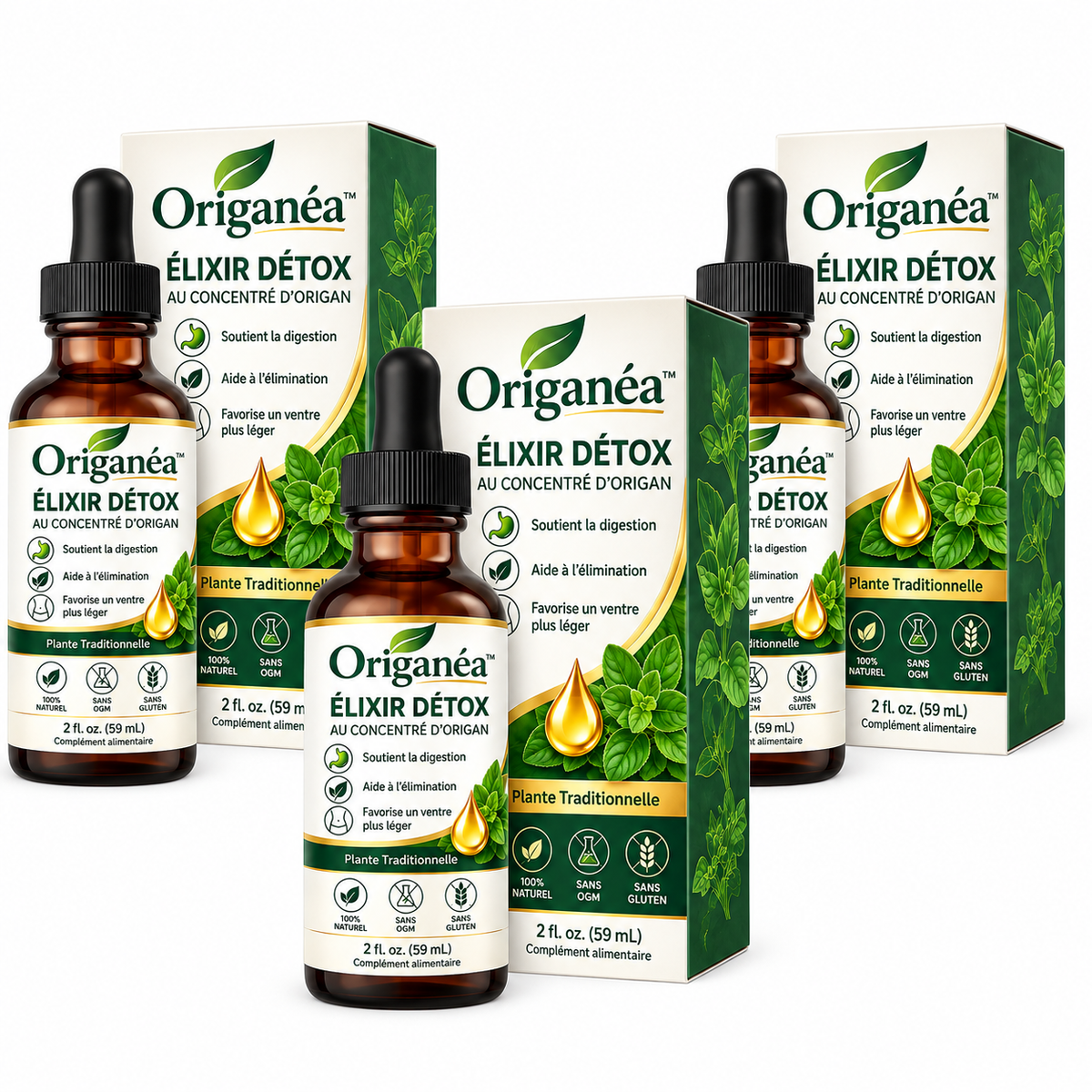 Origanéa™ Élixir Détox au Concentré d’Origan | Éliminez 3 kg de toxines en 48h et retrouvez un ventre plat !