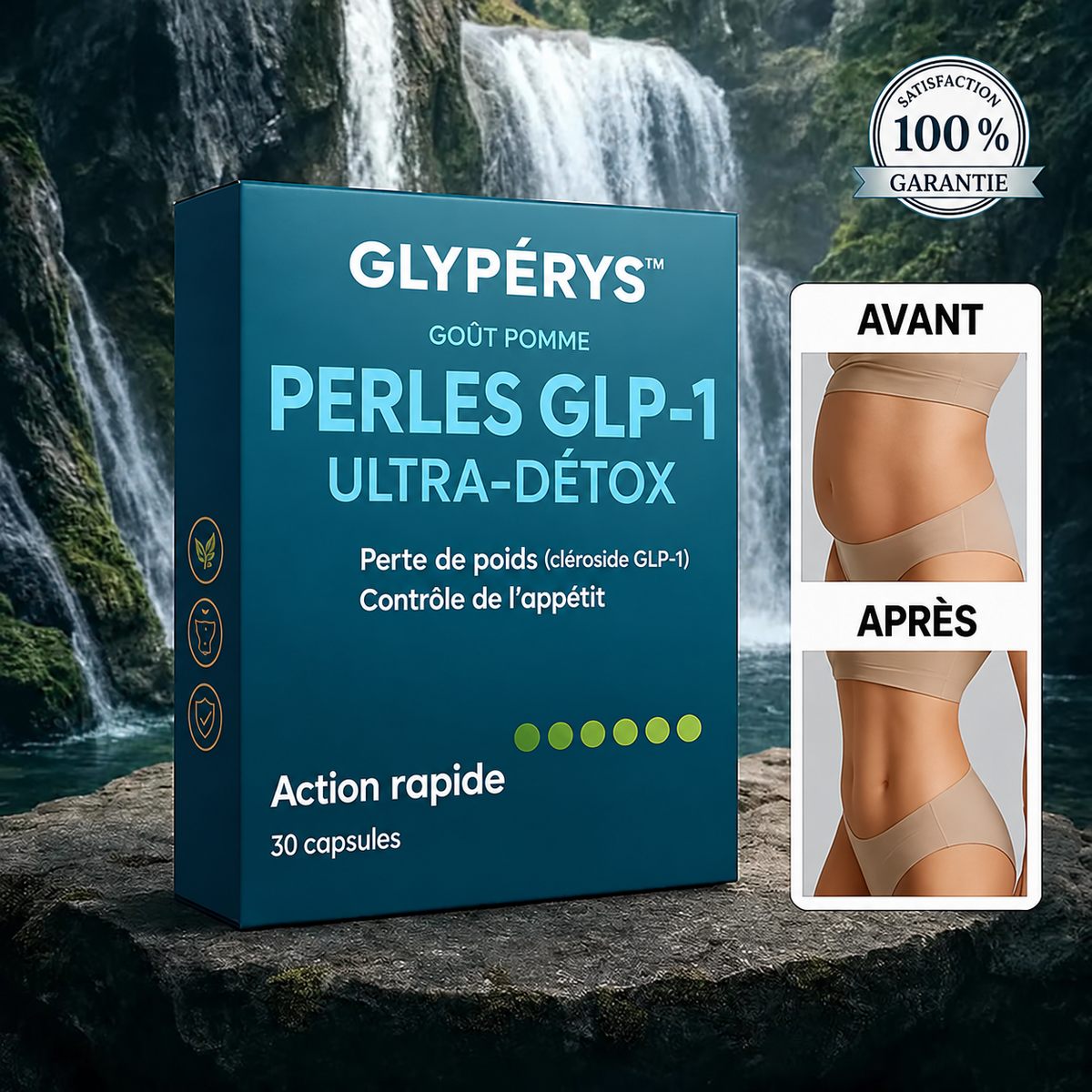 Glypérys™ Perles GLP-1 Ultra-Détox | Élimine les toxines et fait perdre du poids en 10 minutes!