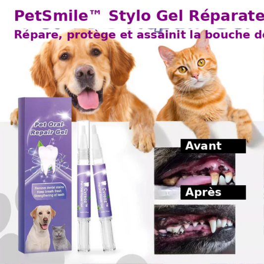 PetSmile™ Stylo Gel Réparateur Buccal | Répare, protège et assainit la bouche de votre animal en 10 minutes!