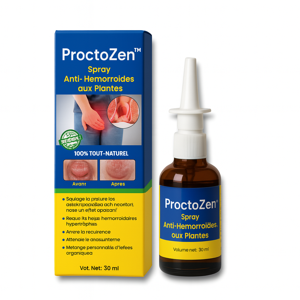 ProctoZen™ Spray Anti-Hémorroïdes aux Plantes | Stoppe brûlures et douleurs anales en 10 minutes!
