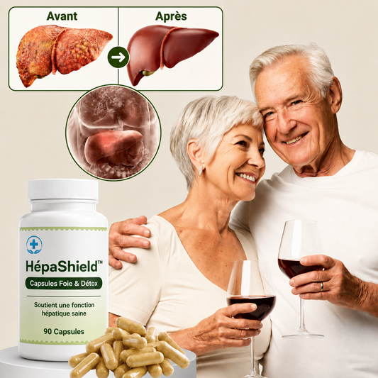 HépaShield™ Capsules Foie & Détox | Retrouvez légèreté, confort digestif et énergie après les excès !
