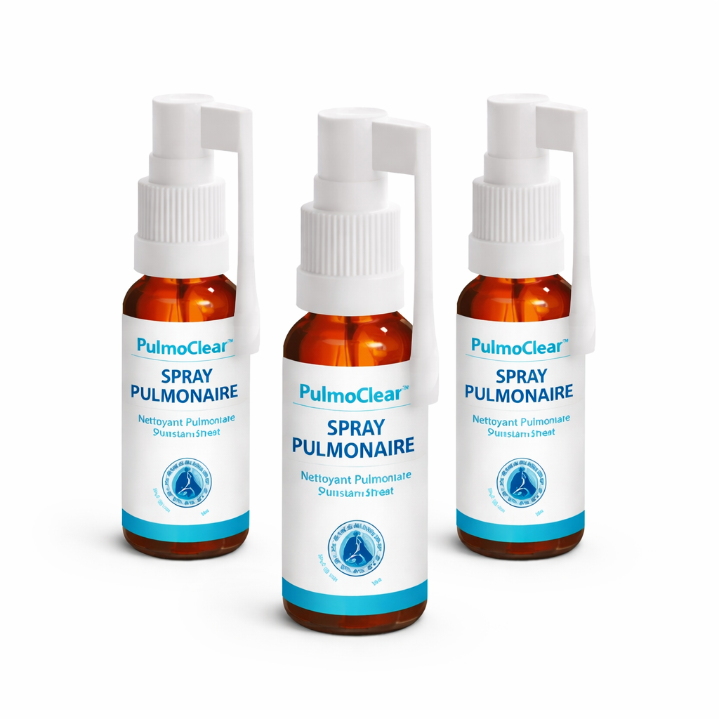 PulmoClear™ Spray Pulmonaire | Éliminez jusqu’à 92 % du mucus et respirez librement en 48 heures !