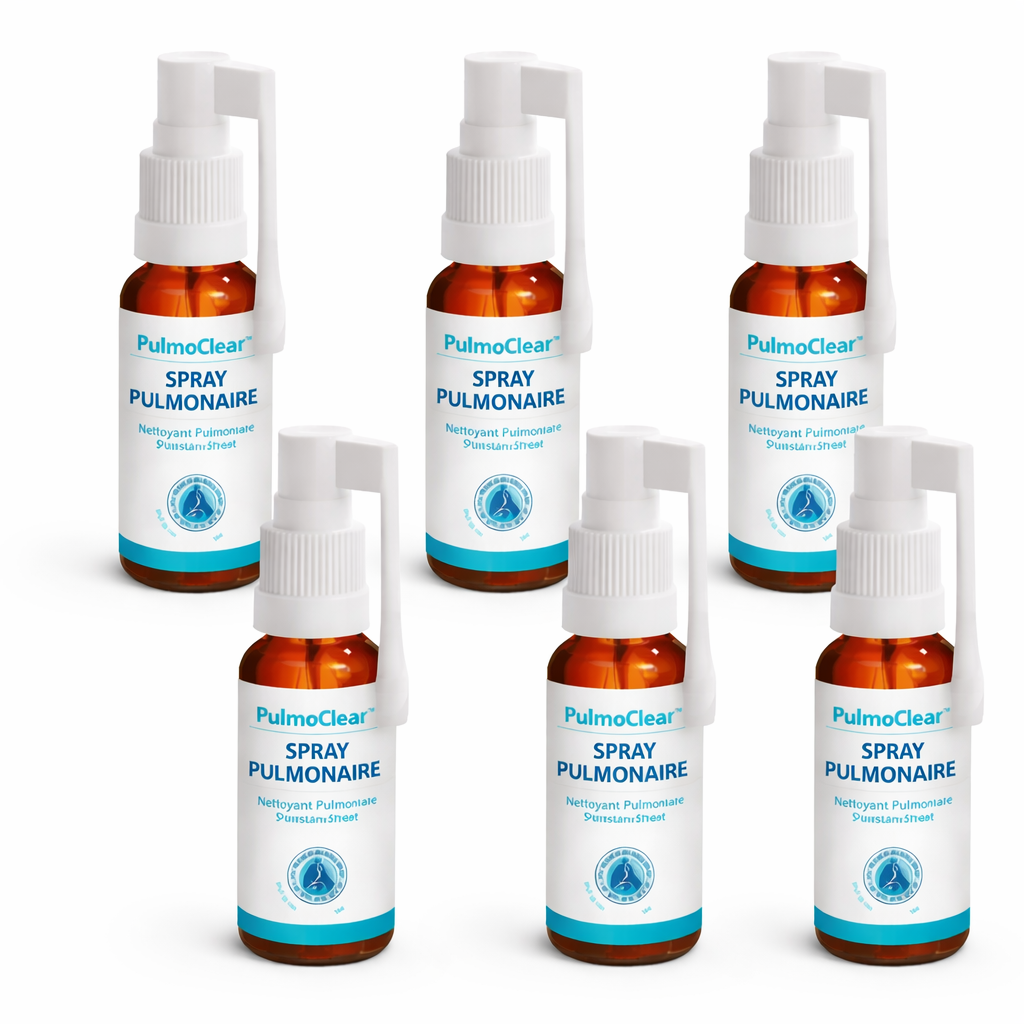 PulmoClear™ Spray Pulmonaire | Éliminez jusqu’à 92 % du mucus et respirez librement en 48 heures !