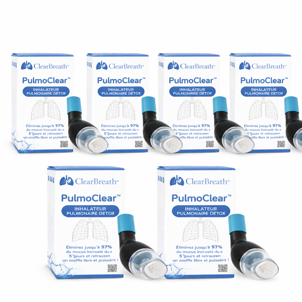PulmoClear™ Inhalateur Pulmonaire Détox | Éliminez jusqu’à 97% du mucus incrusté en 5 jours et retrouvez un souffle libre et puissant !