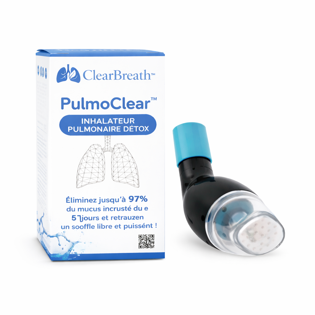 PulmoClear™ Inhalateur Pulmonaire Détox | Éliminez jusqu’à 97% du mucus incrusté en 5 jours et retrouvez un souffle libre et puissant !