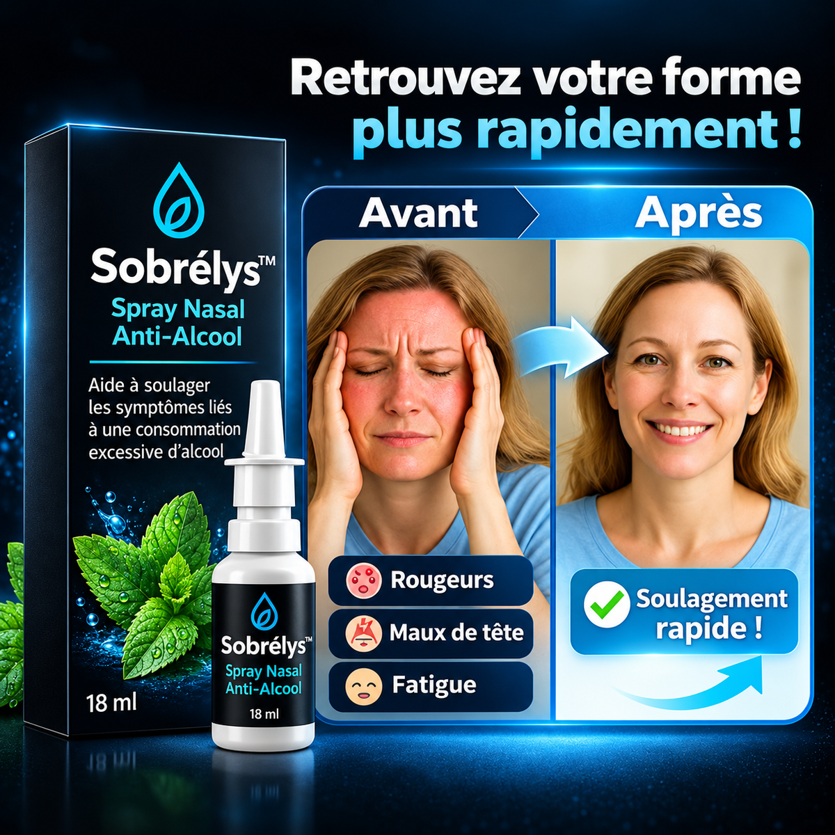 Sobrélys™ Spray Nasal Anti-Alcool | Stop votre envie de boire en 3 jours !