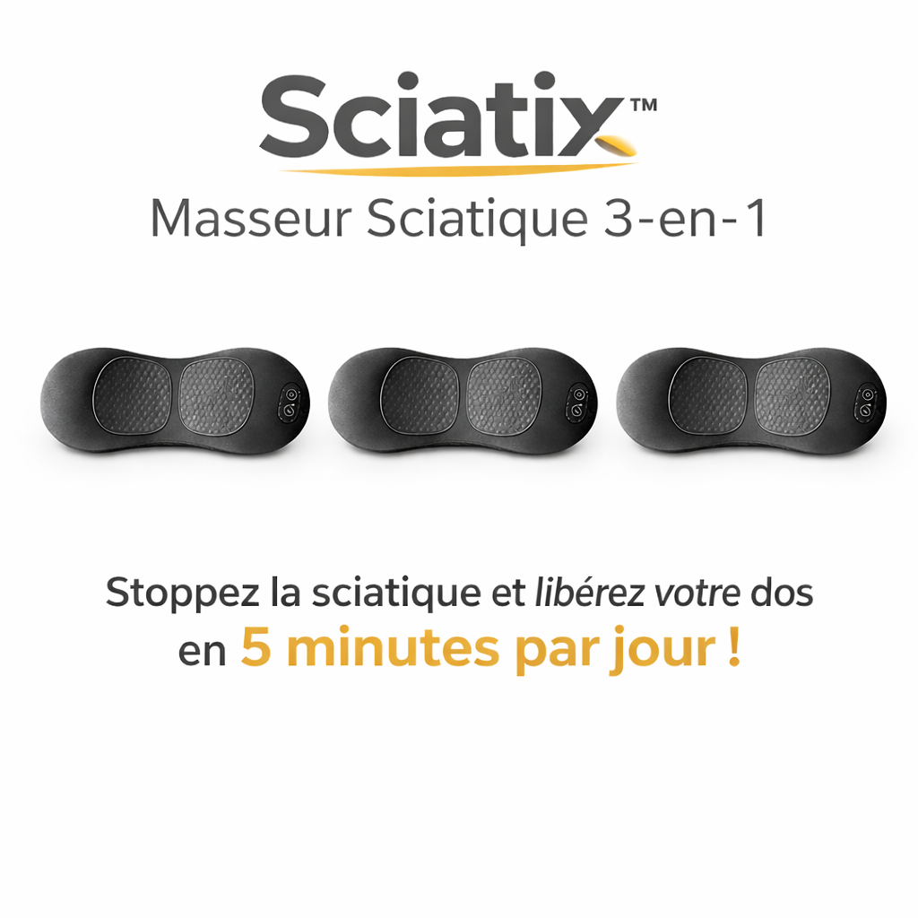 Sciatix™ Masseur Sciatique 3-en-1 | Stoppez la sciatique et libérez votre dos en 5 minutes par jour !