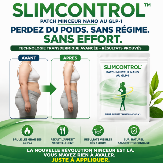 SlimControl™ Patch Minceur Nano au GLP-1 | Perdez jusqu’à 7 kg en 7 jours sans régime ni effort !