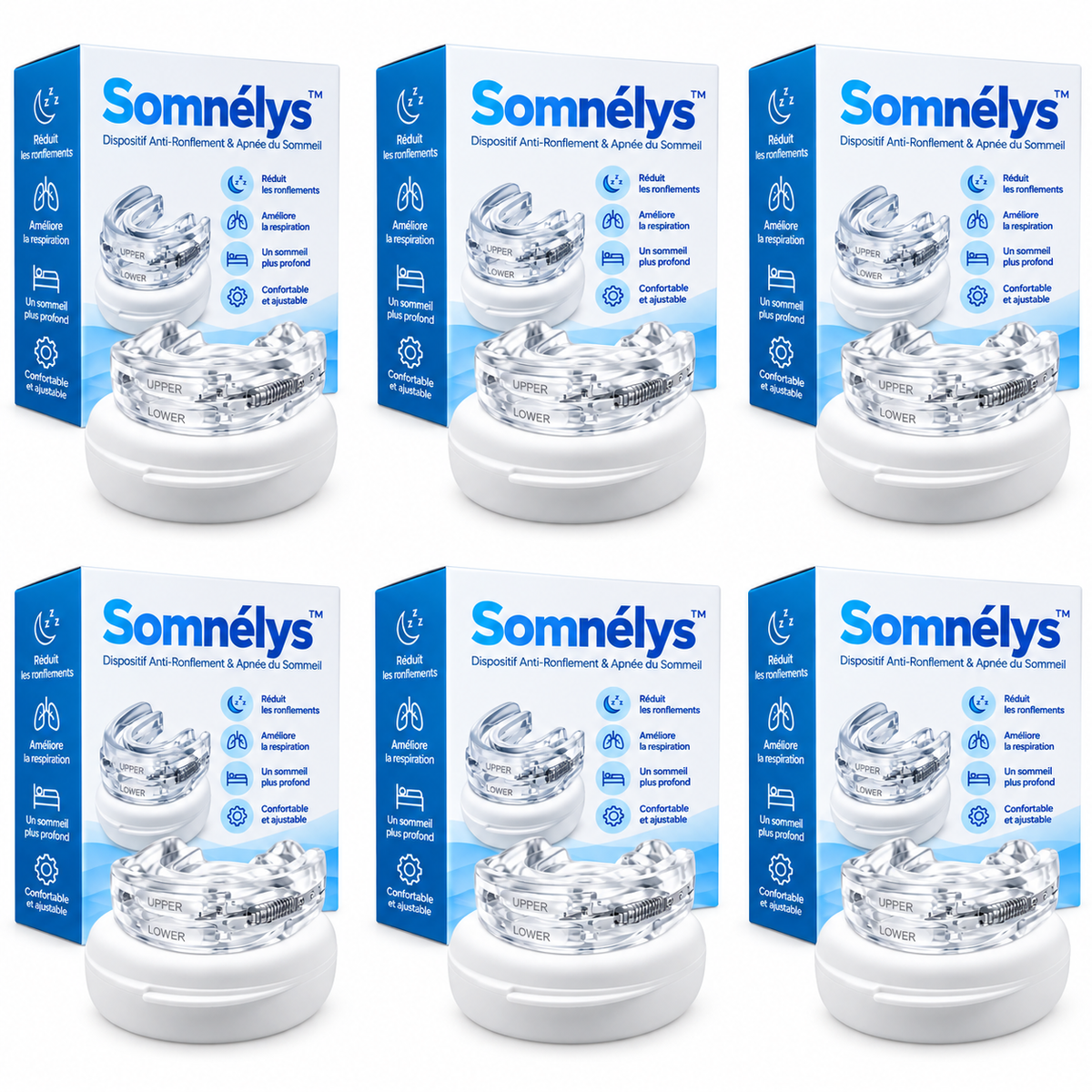 Somnélys™ Dispositif Anti-Ronflement & Apnée du Sommeil | Respirez librement et dormez profondément dès la première nuit !