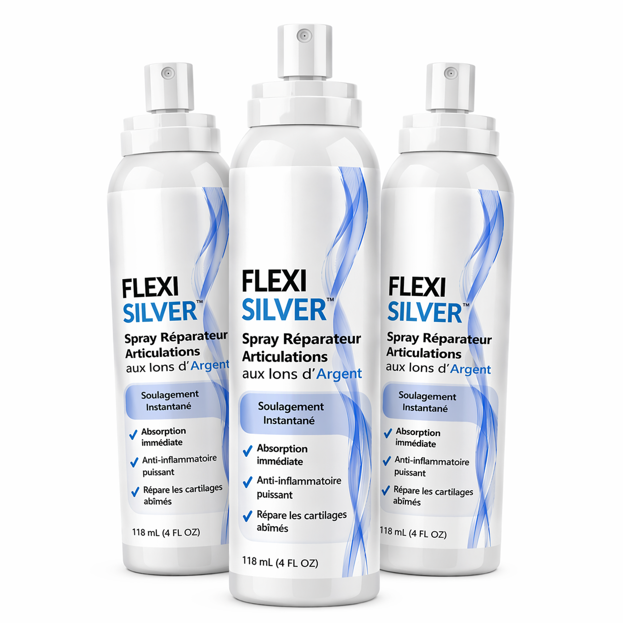 FlexiSilver™ Spray Réparateur Articulations aux Ions d’Argent | Réparez les articulations et stoppez la douleur en 3 minutes !