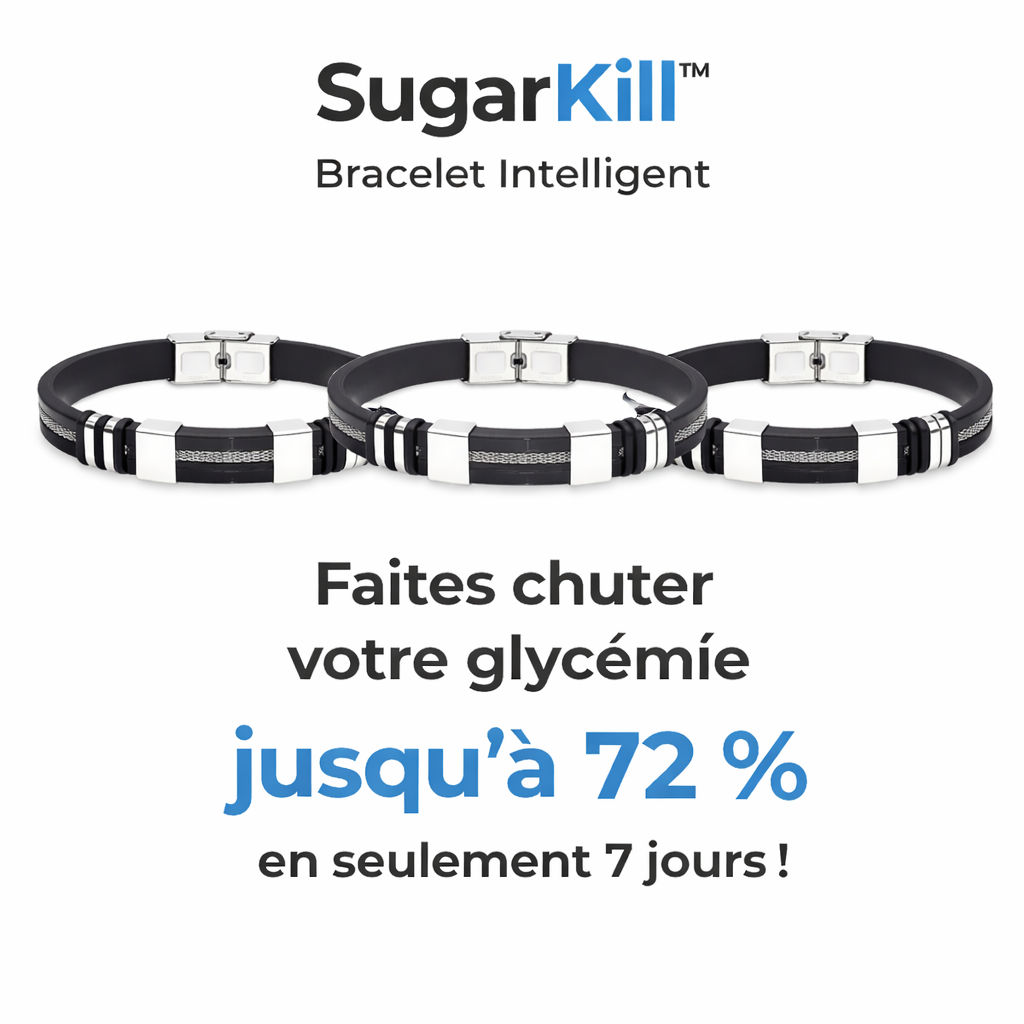 SugarKill™ Bracelet Intelligent | Faites chuter votre glycémie jusqu’à 72 % en seulement 7 jours !