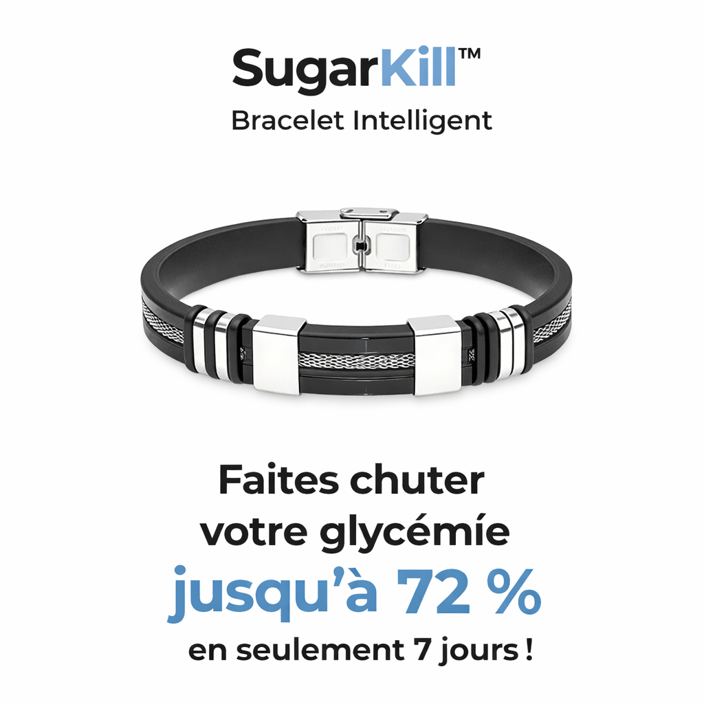 SugarKill™ Bracelet Intelligent | Faites chuter votre glycémie jusqu’à 72 % en seulement 7 jours !