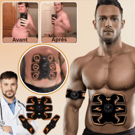 ElectroFit™ Set Électrostimulateur Abdos & Bras | Brûle la graisse et sculpte votre corps jusqu’à 94 % plus vite en seulement 10 jours!