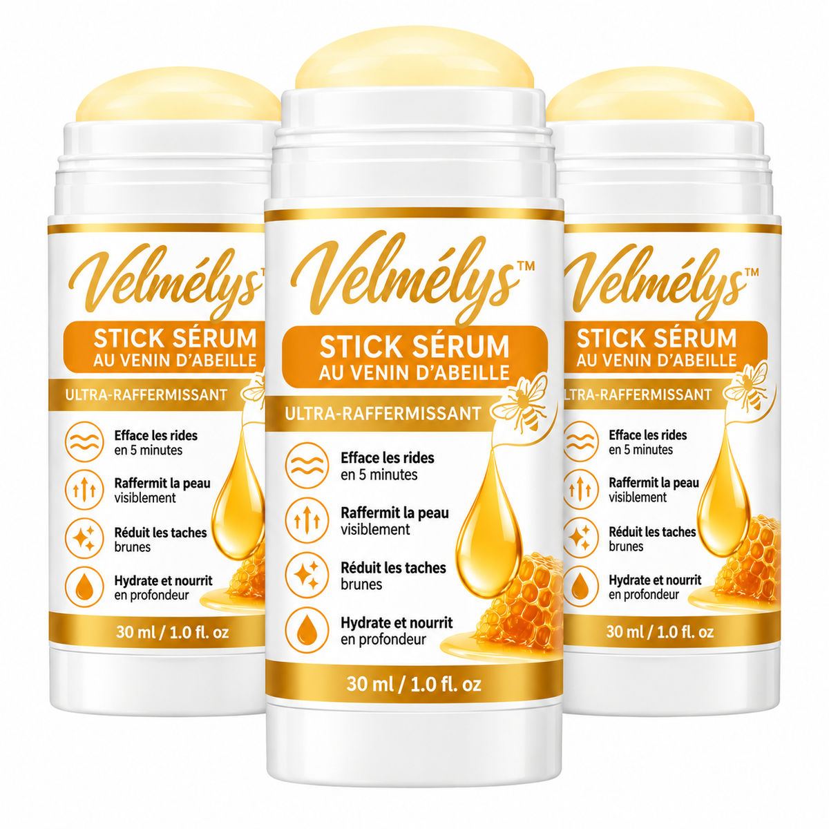 Velmélys™ Stick Sérum au Venin d’Abeille Ultra-Raffermissant | Efface les rides en 5 minutes chrono !