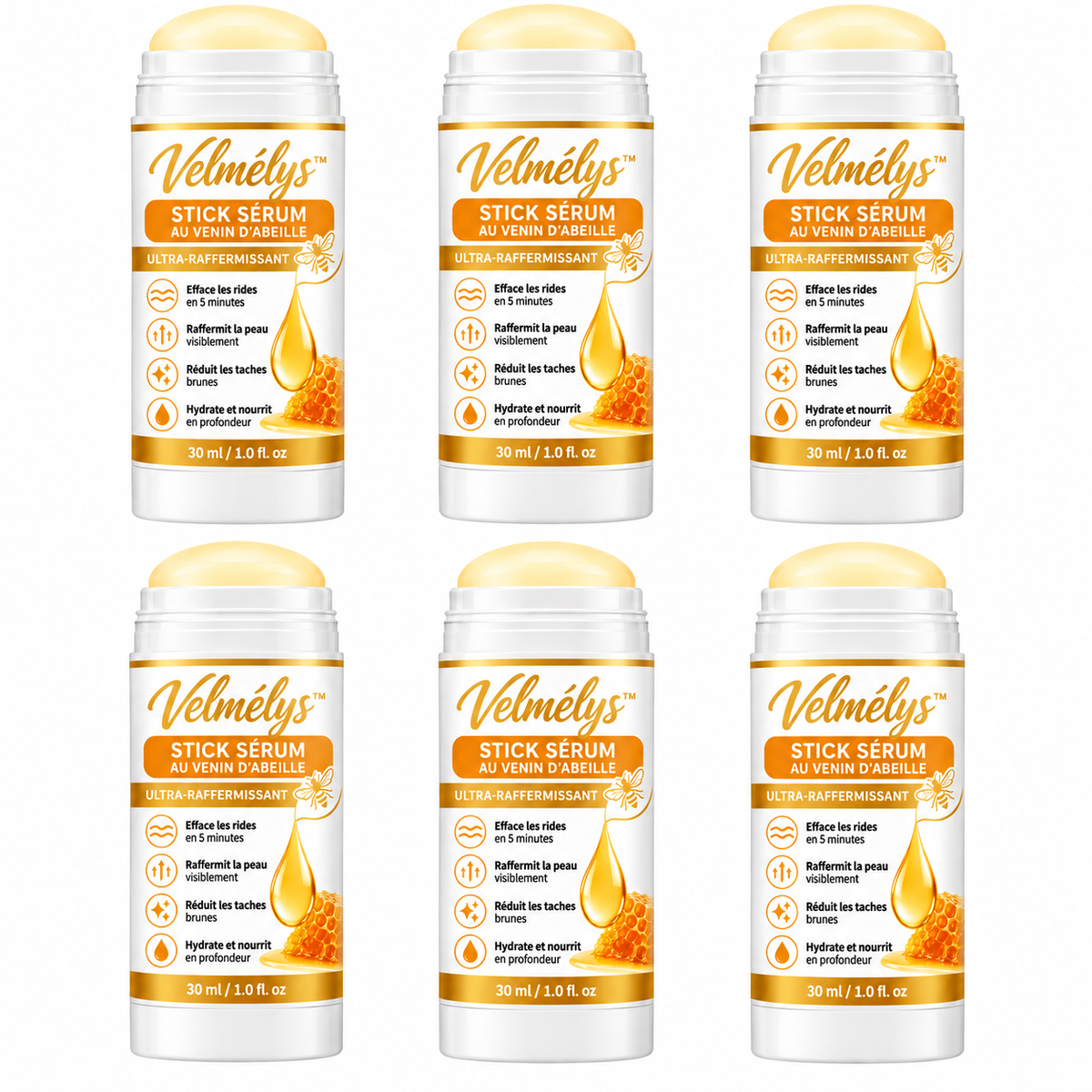 Velmélys™ Stick Sérum au Venin d’Abeille Ultra-Raffermissant | Efface les rides en 5 minutes chrono !