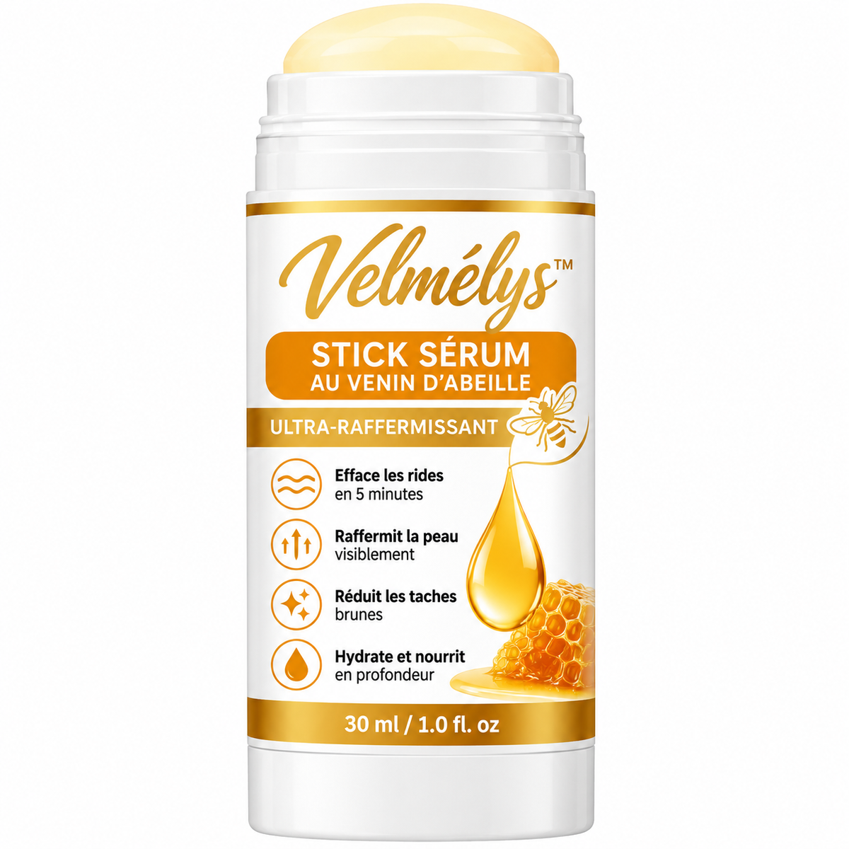 Velmélys™ Stick Sérum au Venin d’Abeille Ultra-Raffermissant | Efface les rides en 5 minutes chrono !