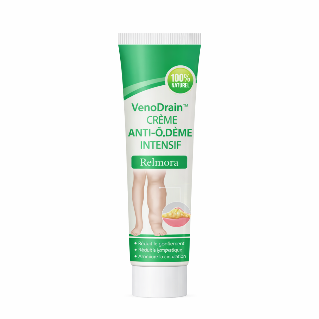VenoDrain™ Crème Anti-Œdème Intensif | Réduisez jusqu’à 92% le gonflement en 24h et retrouvez des jambes légères immédiatement !