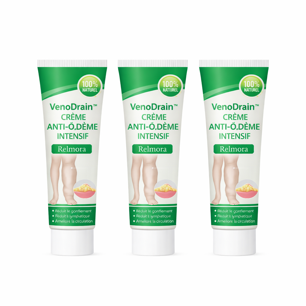VenoDrain™ Crème Anti-Œdème Intensif | Réduisez jusqu’à 92% le gonflement en 24h et retrouvez des jambes légères immédiatement !
