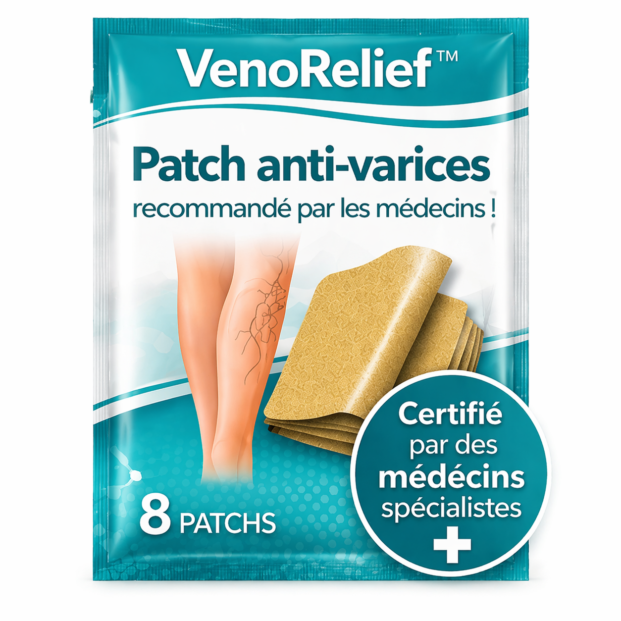 VenoRelief™ Patch Anti-Varices | Faites disparaître varices et douleurs de jambes en 3 minutes !