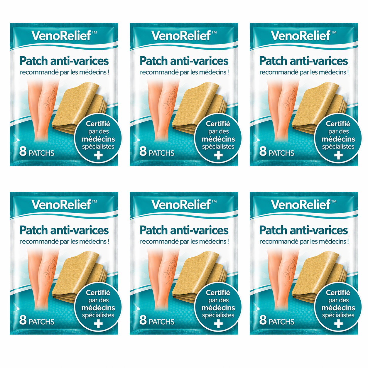 VenoRelief™ Patch Anti-Varices | Faites disparaître varices et douleurs de jambes en 3 minutes !