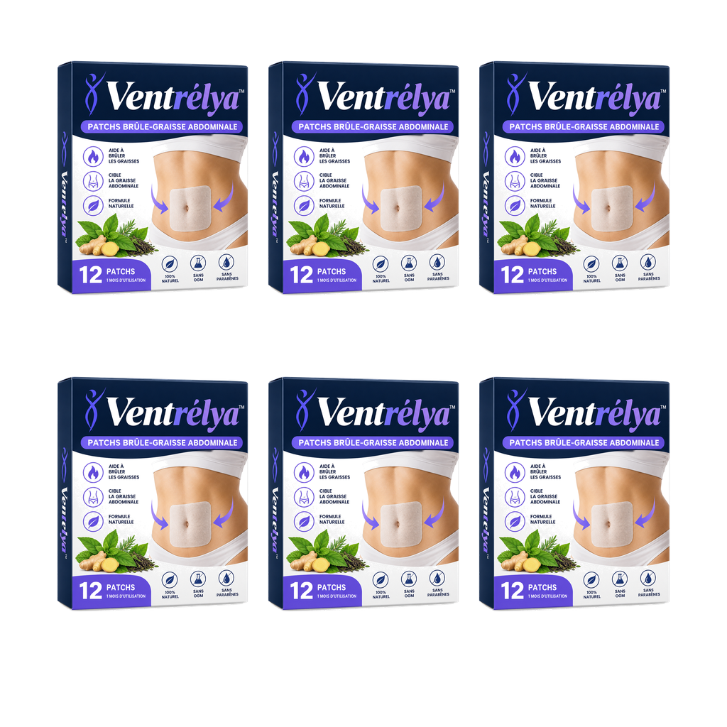 Ventrélya™ Patchs Brûle-Graisse Abdominale | Perdez jusqu’à 3,2 kg en seulement 5 jours !