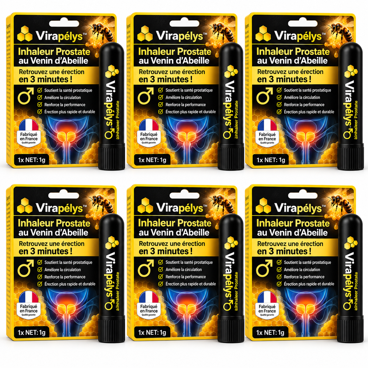 Virapélys™ Inhaleur Prostate au Venin d'Abeille | Retrouvez une érection en 3 minutes!