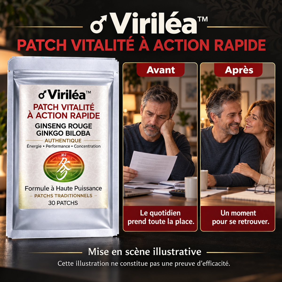 Viriléa™ Patch Vitalité à Action Rapide | Retrouvez une érection en béton en 3 minutes !